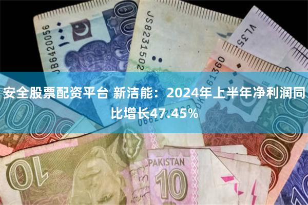 安全股票配资平台 新洁能：2024年上半年净利润同比增长47.45%