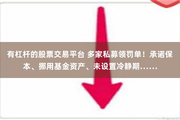 有杠杆的股票交易平台 多家私募领罚单！承诺保本、挪用基金资产、未设置冷静期……