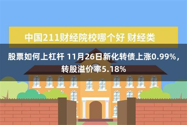 股票如何上杠杆 11月26日新化转债上涨0.99%，转股溢价率5.18%